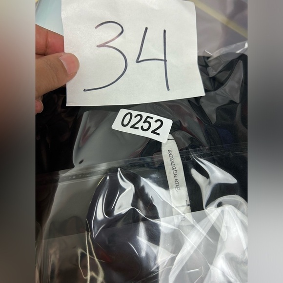 Samantha Eng Midi Dress M Black Stretchy Modal cotton Asymmetrically 
Lagenlook - Picture 7 of 8